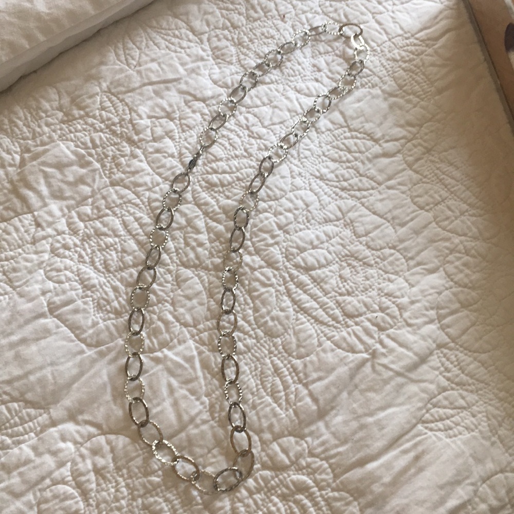 Silver Chain Necklace Long